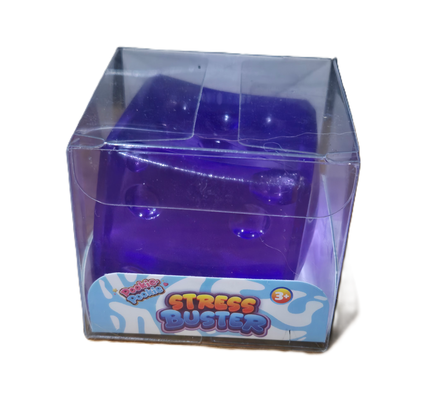 Stress buster Purple Dice Cube Squishy toy