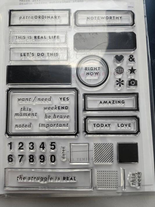 Studio Calico Label Template Stamp Set