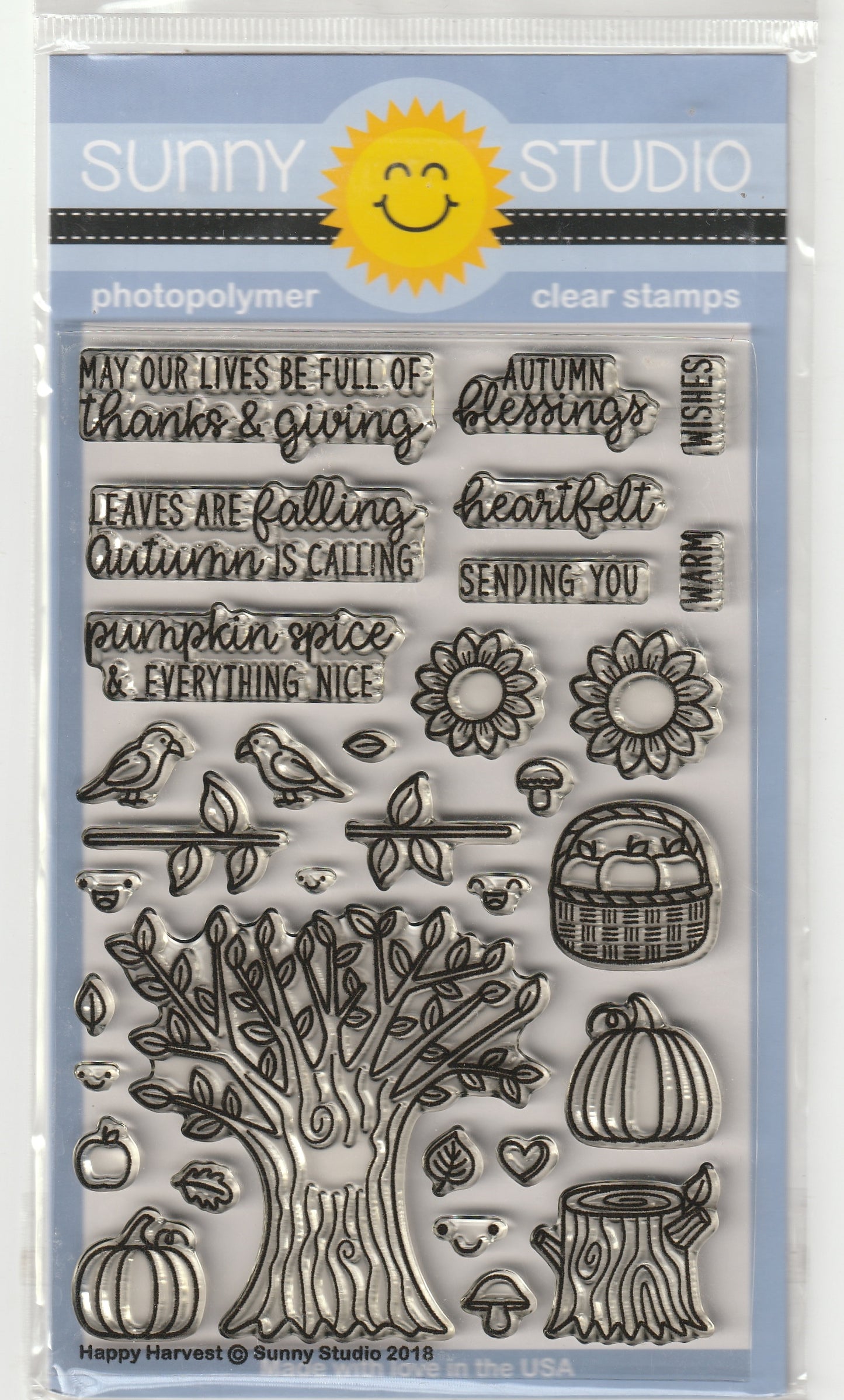 Sunny Studio Happy Harvest Stamp Set