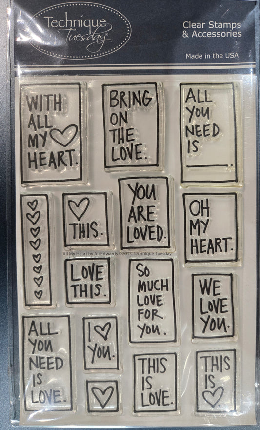 Technique Tuesday Ali Edwards All My Love Stamps