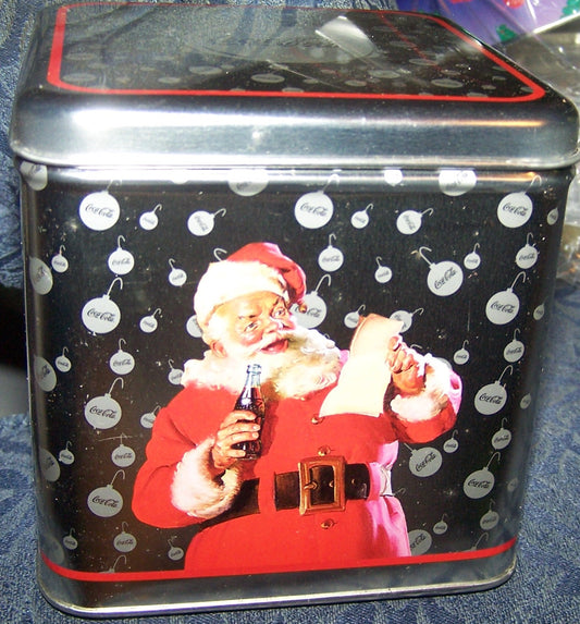 Tin box co Christmas Coca Cola Santa Tin Box
