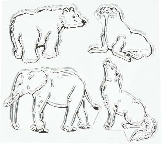 Zoo Animals Stamps by Two Paper Divas