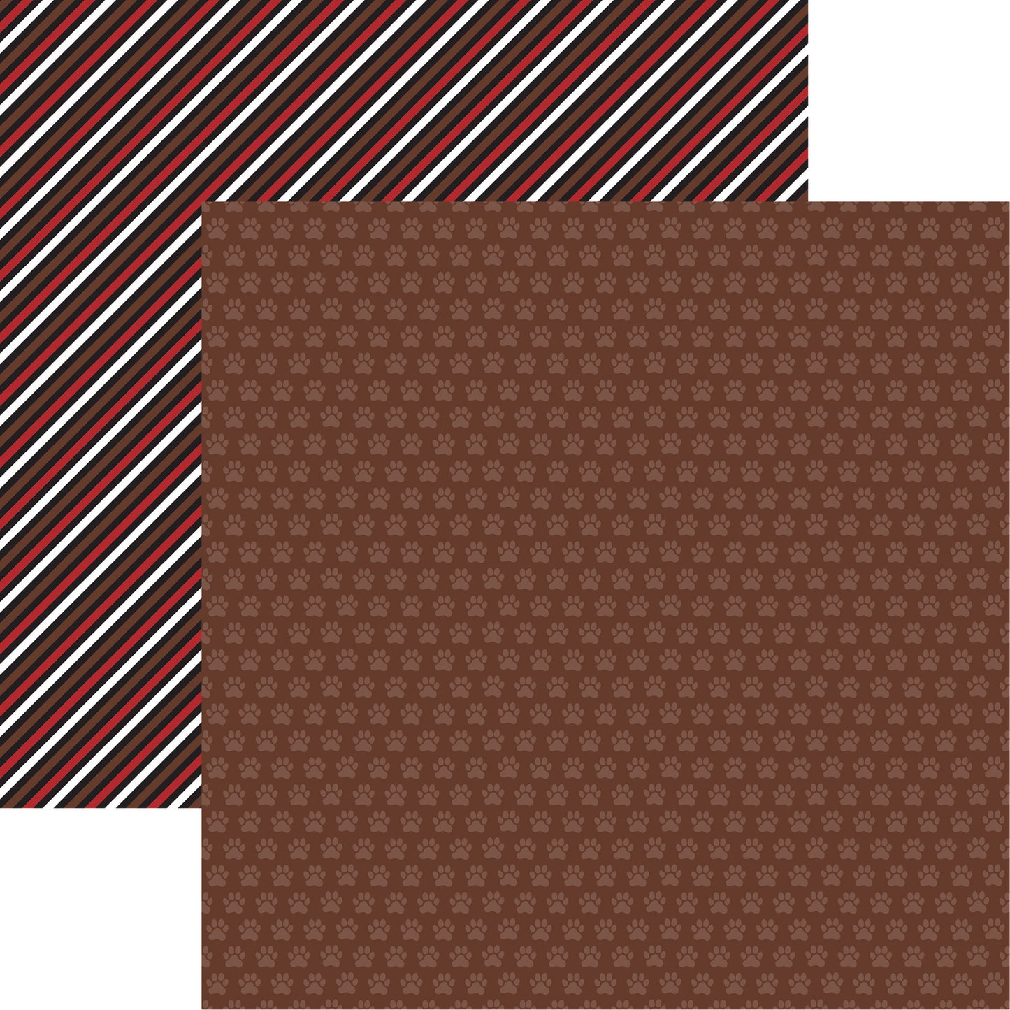 Reminisce Unleashed Paw Prints Scrapbook Paper