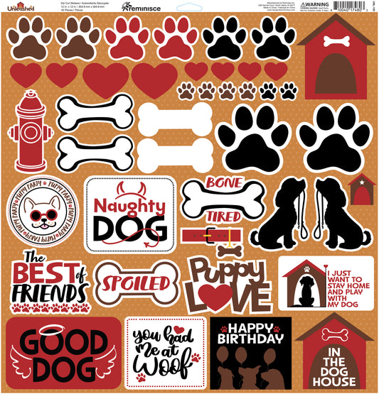 Reminisce Unleashed Dog Stickers