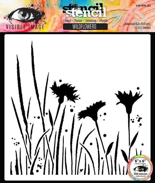 Wildflowers 6x6 Stencil by Visible Image