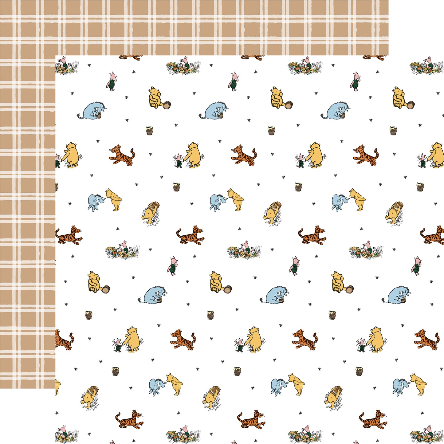 Winnie the Pooh Baby Winnie's Buddies Scrapbook Paper
