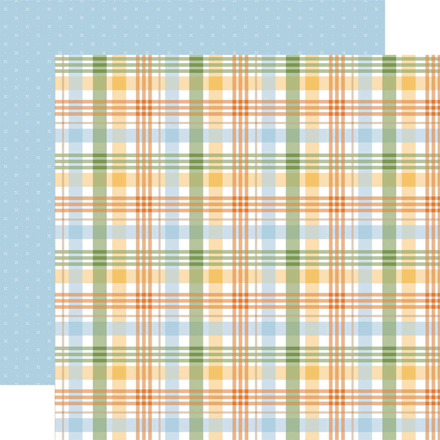 Classic Pooh Baby - Peek Plaid - Classic Pooh - 12x12 Scrapbook Paper