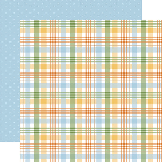 Classic Pooh Baby - Peek Plaid - Classic Pooh - 12x12 Scrapbook Paper