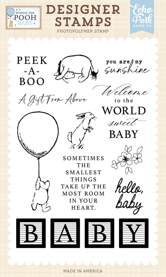 Winnie the Pooh Baby Peek A Boo Stamp