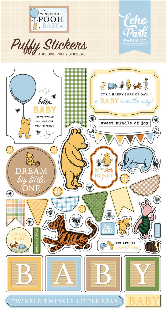 Winnie The Pooh Baby Puffy Stickers