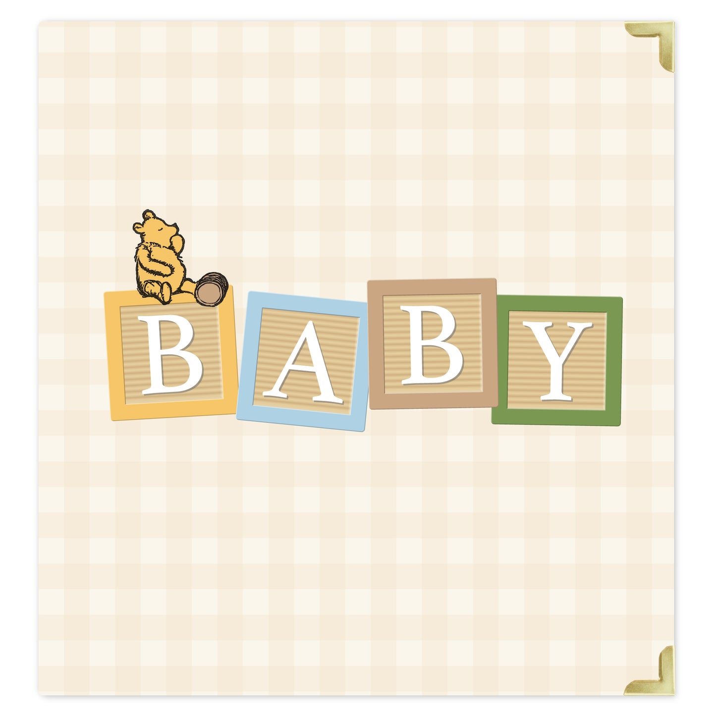 Winnie the Pooh Baby Blocks Tan 6X8 Album