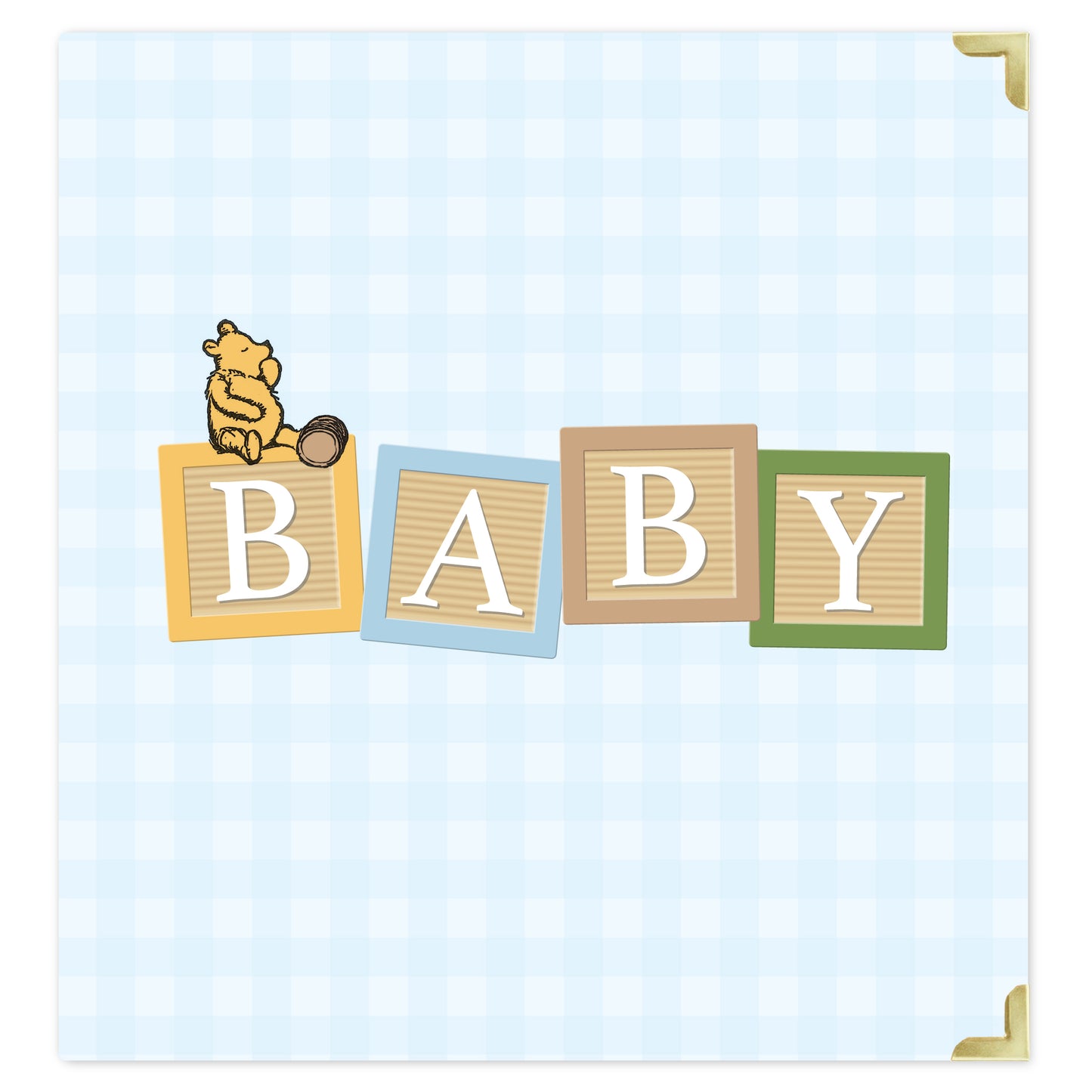 Winnie the Pooh Baby Blocks Blue 6X8 Album