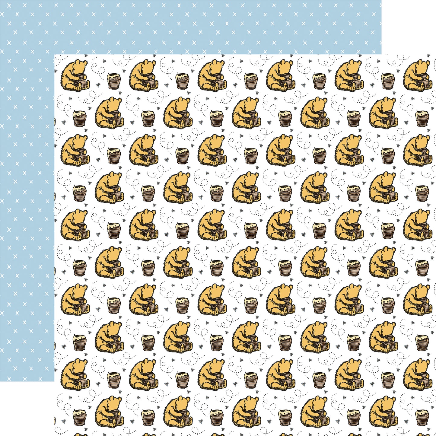 Honey and Pooh Bear - Winnie the Pooh - 12x12 Scrapbook Paper