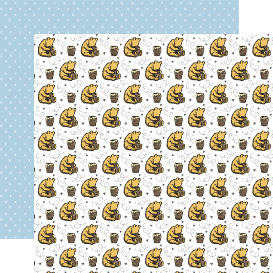 Honey and Pooh Bear - Winnie the Pooh - 12x12 Scrapbook Paper
