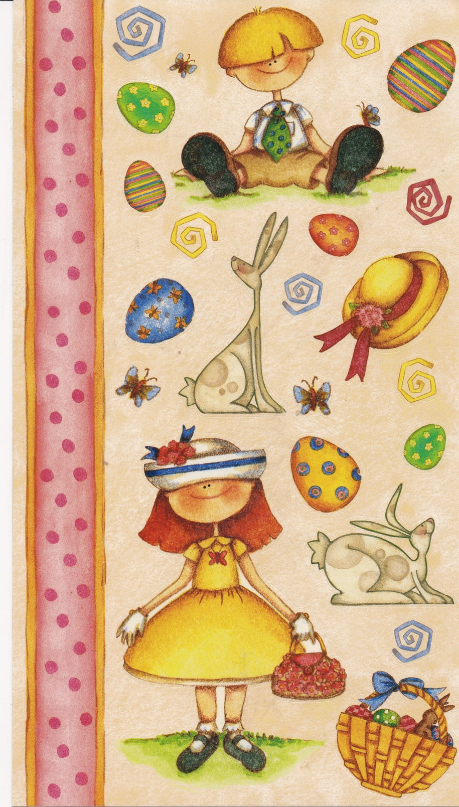 Whimsical Vintage Easter Stickers
