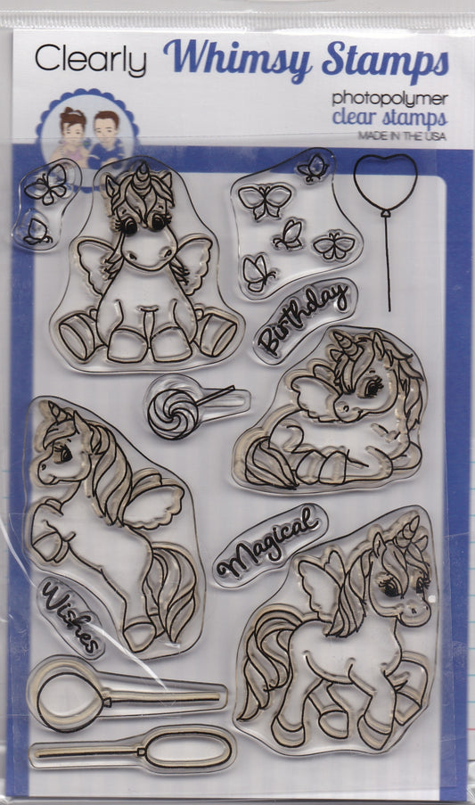 Unicorn Wishes Stamp by Whimsy Stamps