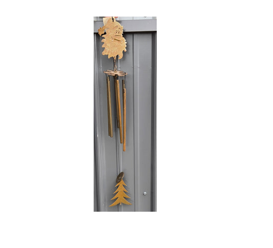 Santa Clause Rustic Metal Wind Chime