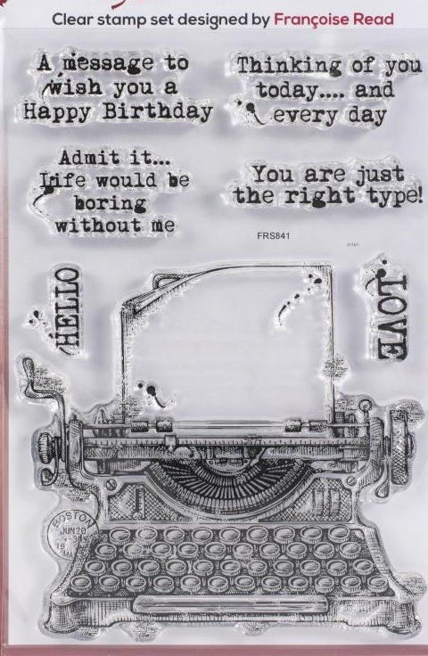 Woodware Vintage Typewriter Stamp