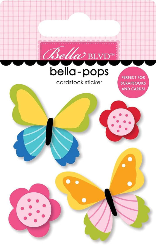Fly Away Butterfly Pop Ups 3D Stickers Set
