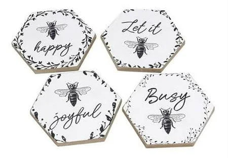 Young's Wood Bee Coaster Set