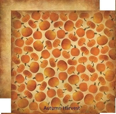 Reminisce Autumn Harvest Pumpkins Scrapbook Paper