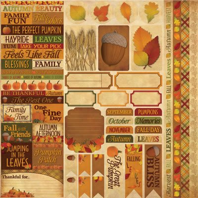 Reminisce Autumn Harvest Stickers