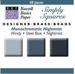 Bazzill Nightmist Square Brads
