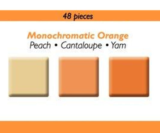 Bazzill Monochromatic Orange Square Brads