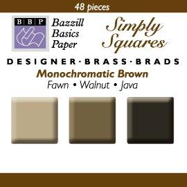 Bazzill Brown Monochromatic Brads Assortment Set