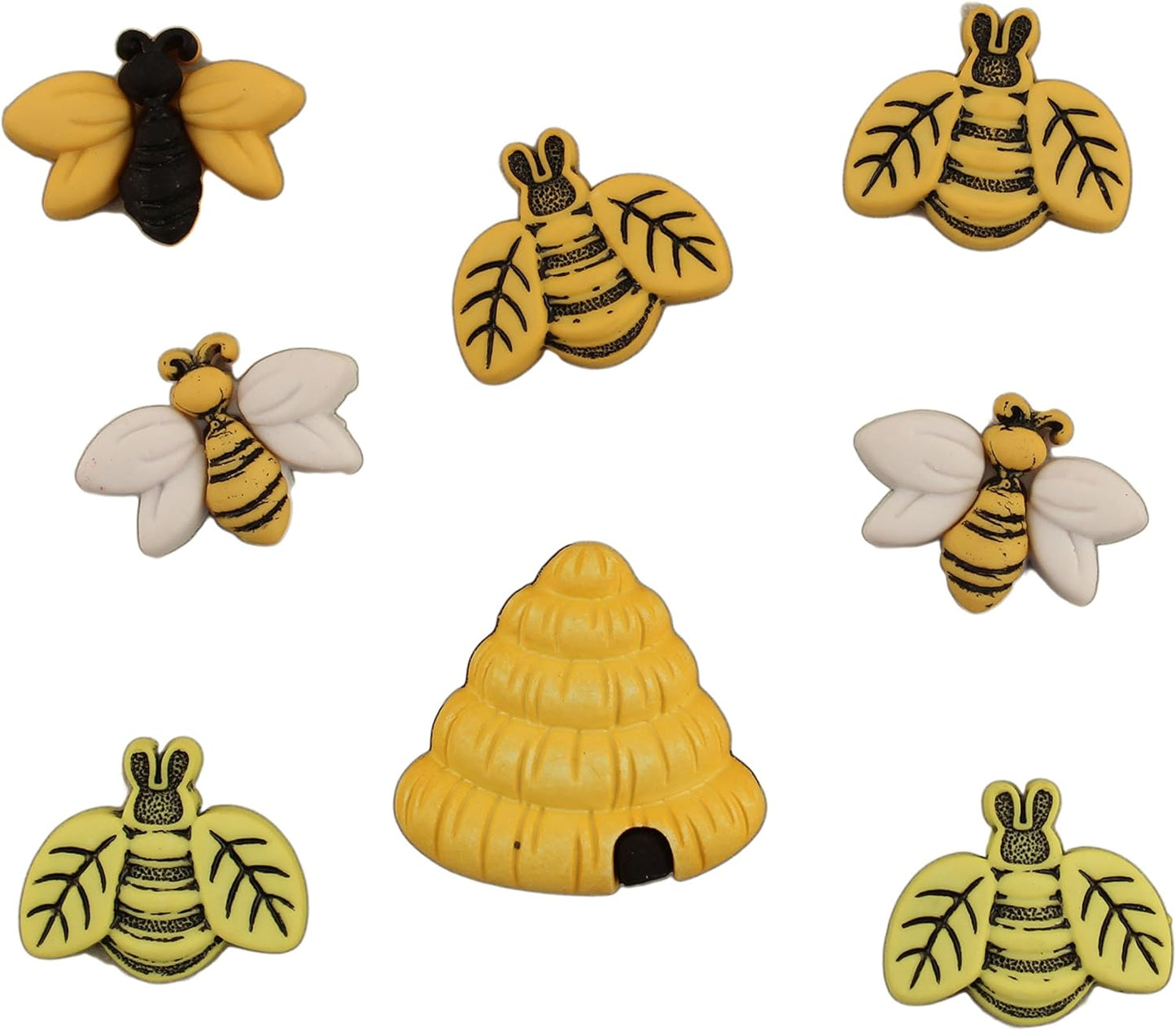 buzzin Around Bee Buttons Set