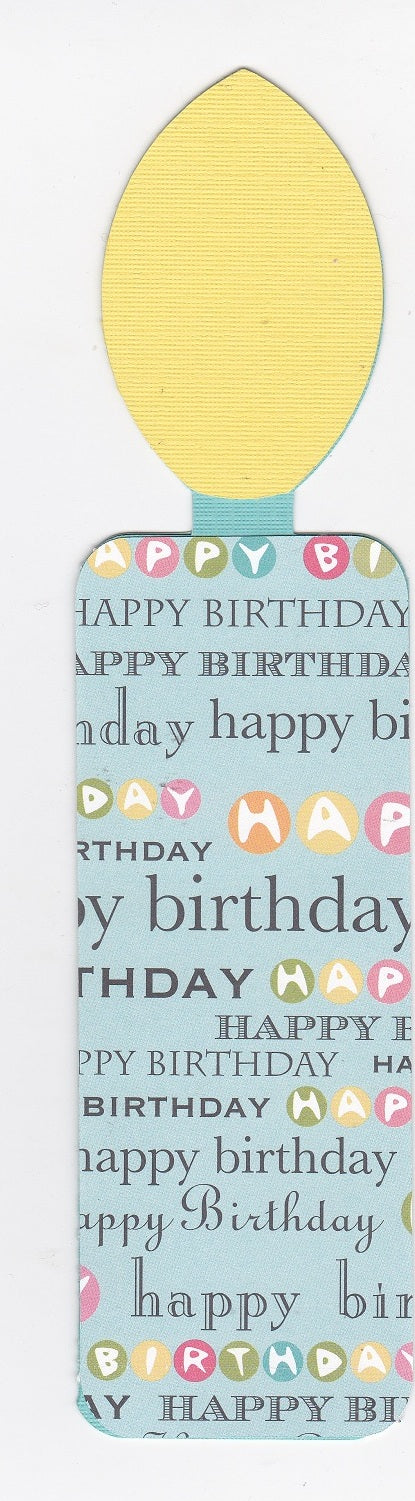 Handmade Birthday Candle Shaped Card