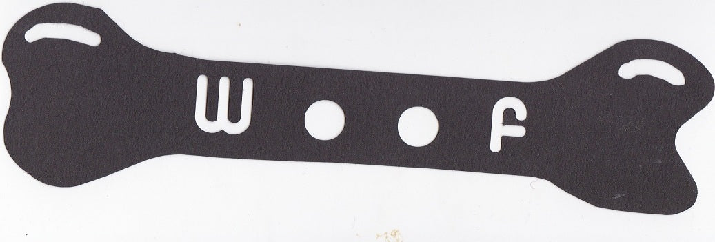 Large Dog Bone Woof Die Cut Title