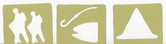 Camping Hiking Fishing Sign Logo Die Cuts