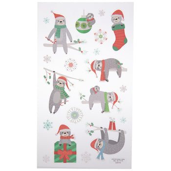 Christmas Sloth Stickers