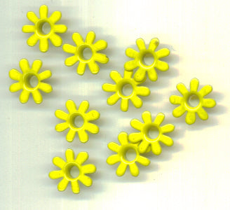Yellow Crazy Daisy Flower Eyelets Set