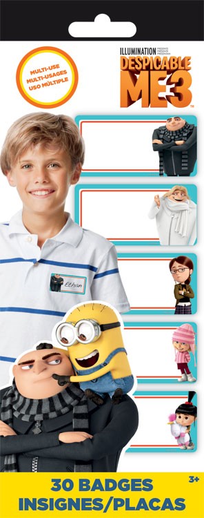 Despicable Me 3 Badge Label Stickers