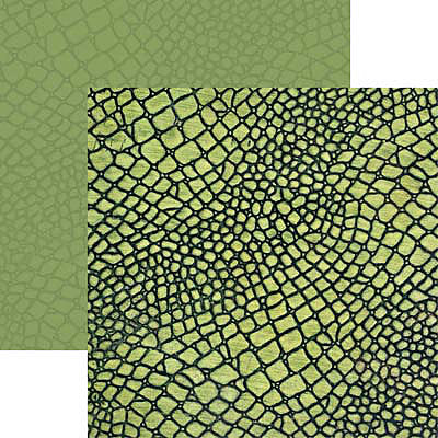 Animal Kingdom Green Snake Scrapbook Paper by Ella & Viv