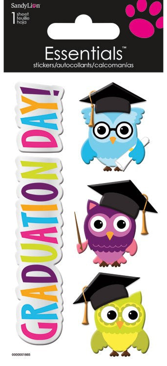 Graduation Owl 3d Stickers - Essentials