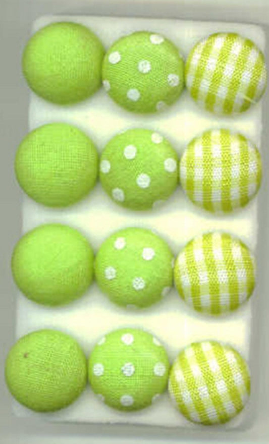 Lime Green Fabric Brads Paper Fasteners