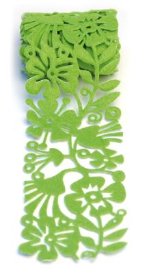 Felt Fusion Green Tropical Self Adhesive Trim Ribbon