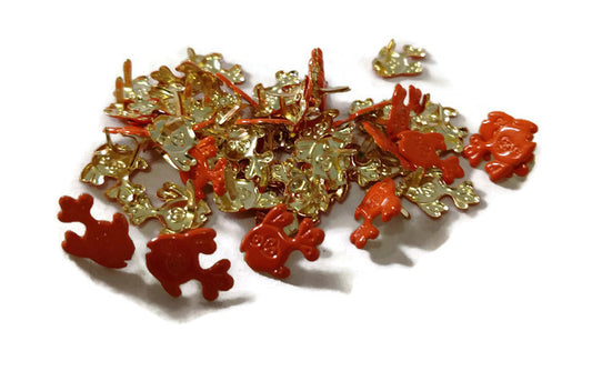 Orange Fish Brads Paper Fasteners