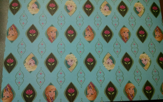 Blue Print Frozen Scrapbook Paper