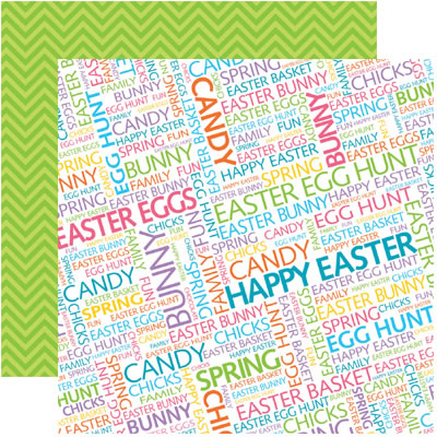 Reminisce Happy Easter Easter Words Scrapbook Paper