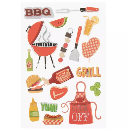 Grilling Out BBQ Stickers