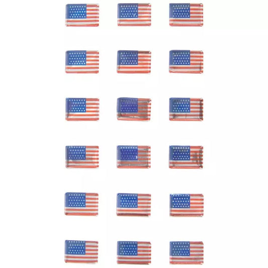 American Flag Enamel Stickers