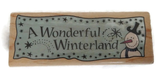 Wonderful winterland Wood Stamp