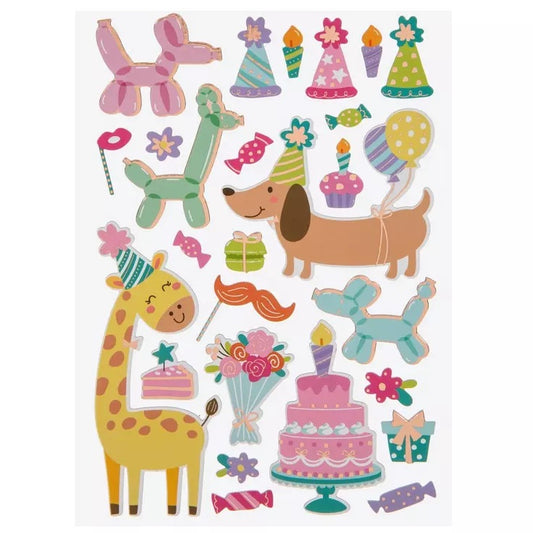 Colorful Party Animals Stickers