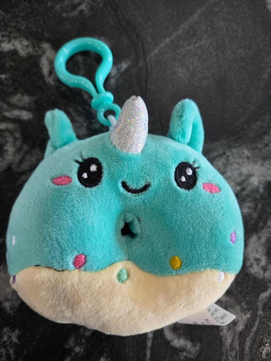 Unicorn Donut Plush Clip On