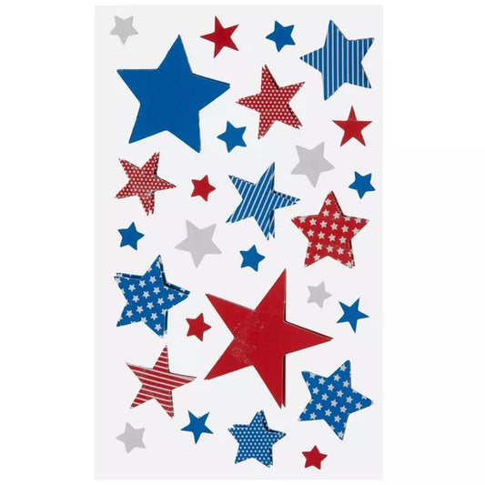 Red White and Blue Star 3d Stickers