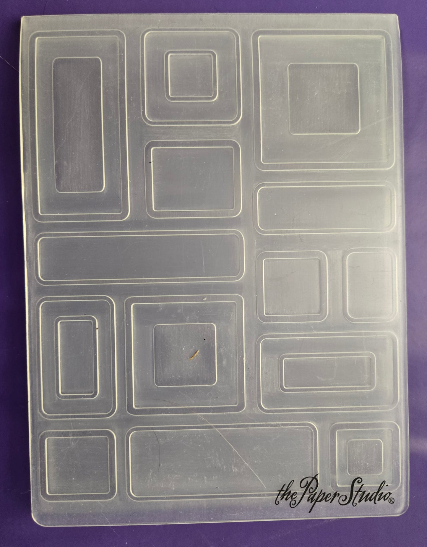 Paper Studio Squares and Rectangles Embossing Folder